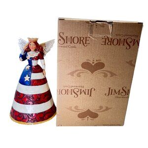 Jim Shore Star Spangled Beauty Patriotic Angel Crown Wings American Flag 4016877